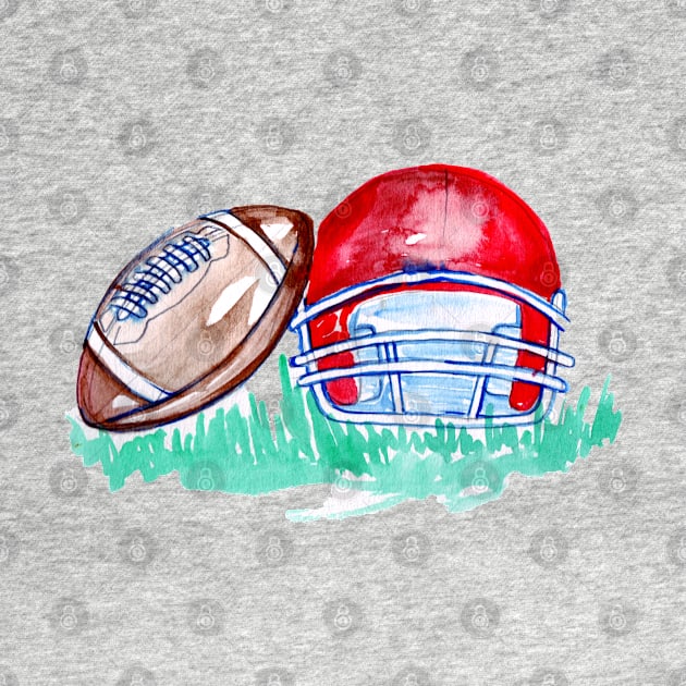 Football and helmet by unique_design76